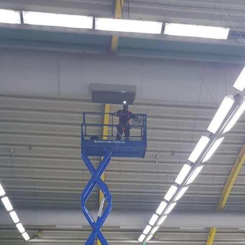 Engineer working on a lift